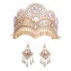 GORBUS Uyghur Styles Hair Ornament Earrings for Cosplay and Cultural Celebration Travel Souvenir Ethnic Chaplet view 4