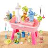 Water Play Table, 54x29x53cm Outside Sensory Activity Pool Toys, 4 in 1 Kids Play Sink with Pump and Running Water, for Boys Girls Ages 4-8 Summer Outdoor Pool view 1