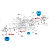 RC Car Accessories for Tamiya for TT02 for TT-02 1/10 Metal Steering Flange Sleeve Bushing Gasket Set RC Car Upgrade Parts Accessories(Blue) view 3