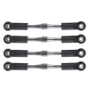 Adjustable Pull Rod for Slash 1/10 for Stampede for Rustler for Bandit 2WD Adjustable Steering Rod RC Car Aluminum Buckle Arc Chain Upgrade Part(Gray) view 2