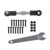 Adjustable Pull Rod for Slash 1/10 for Stampede for Rustler for Bandit 2WD Adjustable Steering Rod RC Car Aluminum Buckle Arc Chain Upgrade Part(Gray) view 4