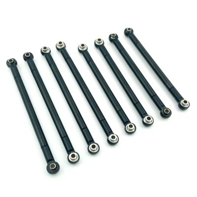 Adjustable Pull Rod for MN for MN128 MN86 MN86S MN86K MN86KS G500 1/12 Metal Chassis Link Rod Tie Linkage Suspension RC Crawler Car Upgrade Parts(Black)