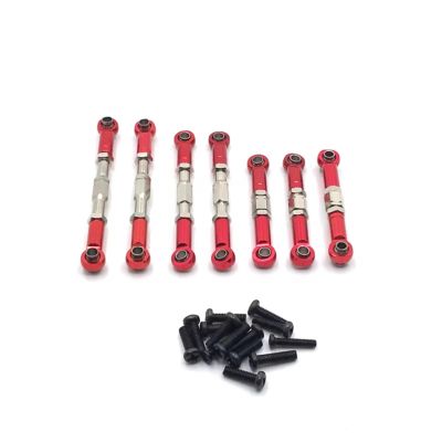 Adjustable Pull Rod for SuBo 1/12 BG1513 BG1518 Metal Upgrade Retrofit Adjustable Pull Rod Remote Control Car Parts Accessories(Red)