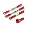 Adjustable Pull Rod for WLtoys 1/10 104016 104018 104009 12401 12402 12403 12404 12409 Metal Steering Pull Rod Linkage Servo Arm RC Car Upgrade Parts(Red) view 1