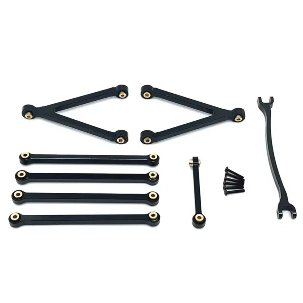 Adjustable Pull Rod for FMS 1/24 FCX24M for Camel Cup D90 D110 for Defender Discovered Front Axle Steering Servo Y-Shaped Pull Chassis Rod Rc Car Parts(Black)