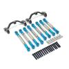 Adjustable Pull Rod for WPL C14 C24 B1 B14 1/16 10pcs Metal Steering Link Rod Pull Mount for Seat Set Parts Rc Model Crawler Car Truck for Buggy(Blue) view 1