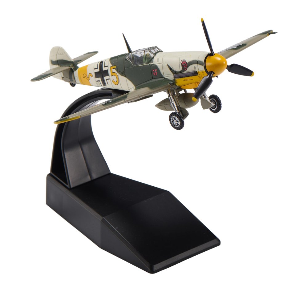 Eairsoky 1:72 Scale Messerschmitt BF-109 Die cast Model WWII German Air Force Metal Aircraft Models for Collection or Gift