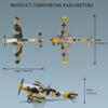 Eairsoky 1:72 Scale Messerschmitt BF-109 Die cast Model WWII German Air Force Metal Aircraft Models for Collection or Gift view 2