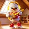 Dancing Space Duck Toy, Safe and Friendly Design, 15x10.8x20.7cm, Electric Duck with Music and LED Lights, Interactive Musical Toys, Portable Design, for Travel Daycare Preschool view 3