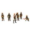 MindXplore 1/64 Scale Firefighter Figure Set, Miniature Response Worker Figures for Diorama Scenes, City Street Sandbox Accessories, 6 Piece Set view 1
