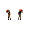 MindXplore 1/64 Scale Firefighter Figure Set, Miniature Response Worker Figures for Diorama Scenes, City Street Sandbox Accessories, 6 Piece Set view 3