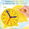 Batiyeer 38 Pcs Time Teaching Clock Kit with Storage Box for Kids 4.7" Mini Geared Clock Toy Bulk Classroom Set for Teaching Time Resources view 4