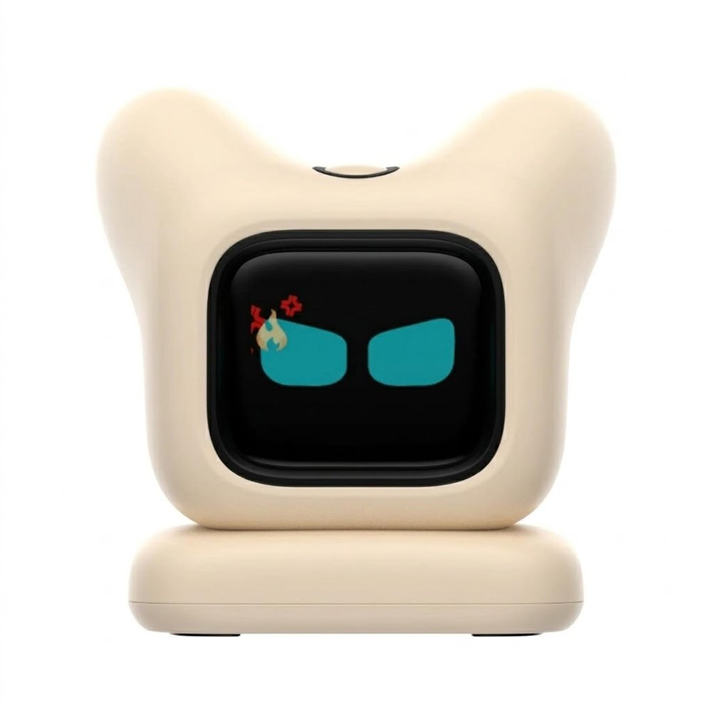 AI Chatbot Robot | Voice Control,Smart Electronic Pet,Companion with Emotional Interaction,Interactive Desk Robot Gift (Beige)