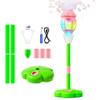 Upgrade Bubble Machine Street lamp, Rechargeable Automatic Standing Bubble Maker with Light Music, 3-Level Adjustable Heights for Outdoor Garden, Patio, Wedding, Party and Event Decor (Pink) view 1