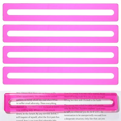 Falzqq 4PCS Mahjong Line Finder, Beginner Mahjong Rules Reader, Mahjong-Card Line Guide Rules Reader, Mah Jong Accessories, for Players, Enthusiasts, Beginners and Veterans (Pink)