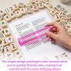 Falzqq 4PCS Mahjong Line Finder, Beginner Mahjong Rules Reader, Mahjong-Card Line Guide Rules Reader, Mah Jong Accessories, for Players, Enthusiasts, Beginners and Veterans (Pink) view 4