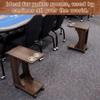 Sintuff Portable Poker Table Drink Carts with Casters and Built-in Shelving Poker Side Tables Drink Food and Snack Carts (Brown) view 3