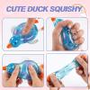 2PCS Glitter Cute Duck Squishy Sugar Stress Ball, Slow Rising Soft Fidget Sensory Toy, Moldable Squeeze Ball for Stress Anxiety Relief, Desk Relaxing Toy ( Blue + Pink ) view 2