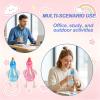 2PCS Glitter Cute Duck Squishy Sugar Stress Ball, Slow Rising Soft Fidget Sensory Toy, Moldable Squeeze Ball for Stress Anxiety Relief, Desk Relaxing Toy ( Blue + Pink ) view 3