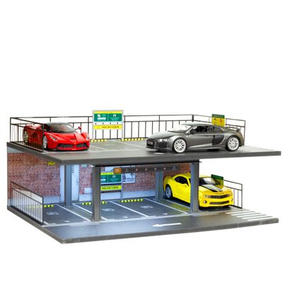 1/24 Scale 2 Layers Cars Display Case for Model Car Display and Storage