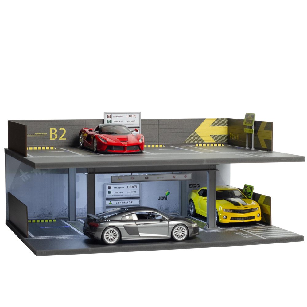 1/24 Scale 2 Layers Cars Display Case for Model Car Display and Storage