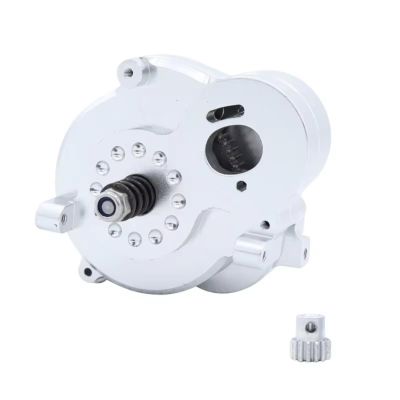 DIQYRS RC Repair Parts Compatible with MN86 for MN128 MN86 MN86K MN86KS G500 1/12 RC Crawler Truck Parts Transmission Gearbox with Motor Gear(Silver)