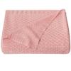 Aerlomi Cooling Cable Knit Toddler Blanket 30"x40", Soft Breathable Baby Blanket Made from Rayon Derived from Bamboo, Lightweight Crib Stroller Nursery Blanket, Light Pink view 1
