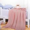 Aerlomi Cooling Cable Knit Toddler Blanket 30"x40", Soft Breathable Baby Blanket Made from Rayon Derived from Bamboo, Lightweight Crib Stroller Nursery Blanket, Light Pink view 2