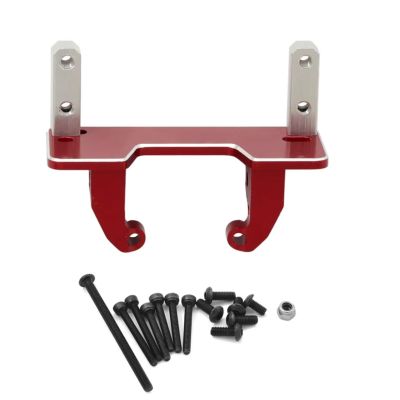 Rc Cars Upgrade Parts for Axial for Scx10 II 90046 90047 Ar44 Axle Mn999 1/10 Metal Axle Servo Mount Base Stand RC Crawler Car Upgrade Parts(Red)