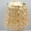 Jusuns Doll Hair Only JD880 9-10inch Long Sauvage wave Mid Parting Mermaid Curly with Twin Bow Braids Soft Fiber Doll Wigs (Blonde SN4) view 4