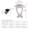 Aumotop Cute Rabbit Ear Hat Plush Toy Winter Hat for Easter Party, Adults Children Teens, Bluepinkwhite (Pink) view 3