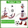 YGEINIT 2026 World Cup Soccer Desk Goose Outfits 7 Inch, Desk Goose Outfits Felt Costume with Soccer, World Cup Decoration for Desktop Goose Statues, Gifts for Soccer Lovers (Star) view 2
