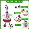 YGEINIT 2026 World Cup Soccer Desk Goose Outfits 7 Inch, Desk Goose Outfits Felt Costume with Soccer, World Cup Decoration for Desktop Goose Statues, Gifts for Soccer Lovers (Star) view 3