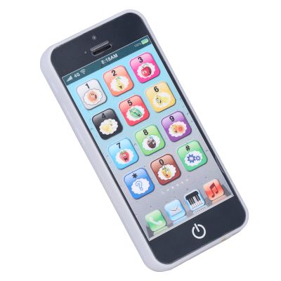 Aumotop Simulation Shaped Baby Mobile Phone Toy Kids English Cell Phone Play Toy for Visual Development Excellent Plastic (Black)