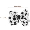 DOITOOL 4 Pcs Soccer Bows for Girls Hair Clips Black White Football Sports Ribbon Accessories Soccer Hair Bows Cheer Barrettes for Kids Teens Game Day view 4