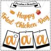Happy Fried Chicken Day Banner Fried Chicken Day Decorations Orange view 2