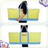 Sunnymove Mahjong Bag for Tiles and Racks Empty American Mahjong Tiles Carrying Tote 31.5 x 12 x 4 Inch Canvas Tile Game Accessory Gift for Pusher Rack Mat Carrying, Case Only(Blue and Lime Green) view 3