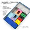 ASUIU Silk Rainbow Tile Tower Compatible with Carcassonne Unique Color-Shifting Tabletop Organizer 3D Printed Medieval Castle Dispenser Holds 100+ Tiles One-of-a-Kind Gradient Game Upgrade view 2