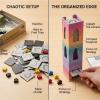 ASUIU Silk Rainbow Tile Tower Compatible with Carcassonne Unique Color-Shifting Tabletop Organizer 3D Printed Medieval Castle Dispenser Holds 100+ Tiles One-of-a-Kind Gradient Game Upgrade view 3