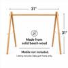 Wooden Montessori Baby Play Gym Frame, Foldable Beech Wood Baby Activity Gym Stand, Natural Nursery Gym, Portable Baby Gym Frame view 3