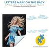 WRJGLS 500 1000 Piece Puzzle for Adults Blonde Woman in Blue Dress, Windswept Hair, Eco-Friendly Recycled Paper Fun & Challenging Family Game Gift for Friends and Family view 3