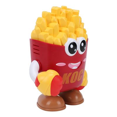 banapoy French Fries Dancing Robot, 360 Degree Rotation Preset Dance Routines French Fries Dancing Toy, Electric Music Light Doll with Multi Color LED Lights and Music for Kids