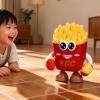 banapoy French Fries Dancing Robot, 360 Degree Rotation Preset Dance Routines French Fries Dancing Toy, Electric Music Light Doll with Multi Color LED Lights and Music for Kids view 3