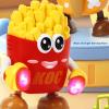 banapoy French Fries Dancing Robot, 360 Degree Rotation Preset Dance Routines French Fries Dancing Toy, Electric Music Light Doll with Multi Color LED Lights and Music for Kids view 4