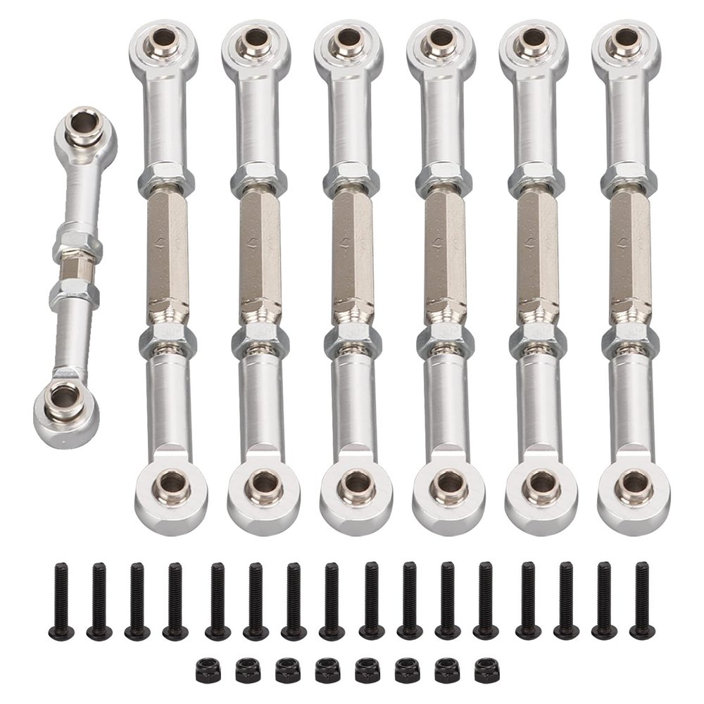 Alomejor Adjustable RC car servo Pull Rod, Aluminum Alloy Metal Replacement Part with fine Workmanship for Slash 1 10 Remote Control car