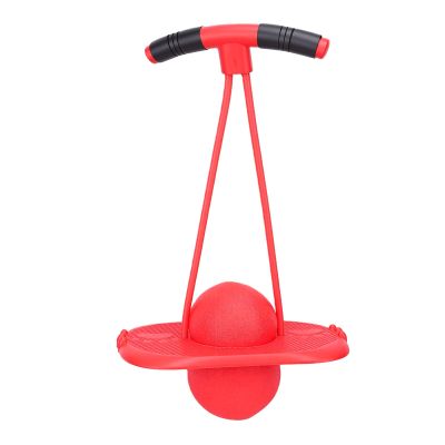 RiToEasysports Pogo Ball Bouncing Toy, Plastic Jumping Ball with Easy Handle for Kids, Promotes Outdoor Play and Coordination Skills for Ages 5 and Up (Red)