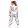 Jugaoge Kids Street Dance Outfit 2 Piece Hip Hop Dancing Sets Streetwear for Carnival Themed Party Silver 14 view 2