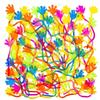 7" Bulk 72 Pc. Bright Solid Color Vinyl Glitter Sticky Hands view 1