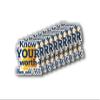 Know Your Worth Then Tax. Sticker | Motivational Quote | Financial Empowerment | Self-Business | Inspiration Success | 10 Pack view 1