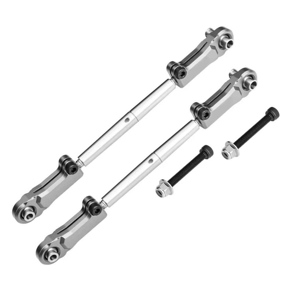 Adjustable Pull Rod for ARRMA 1/5 for KRATON for Outcast EXB 8S Metal Adjustable Rear Upper Arm Tie Rod Remote Controls Car Accessories(Gray)